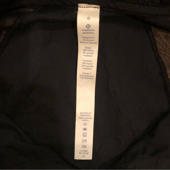 Lululemmon Athletica Black Windbreaker Lightweight Jacket - Picture 6 of 7